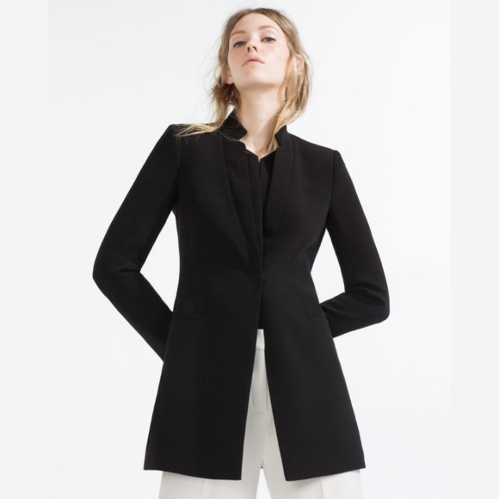 Zara Black Trench/Blazer Size S